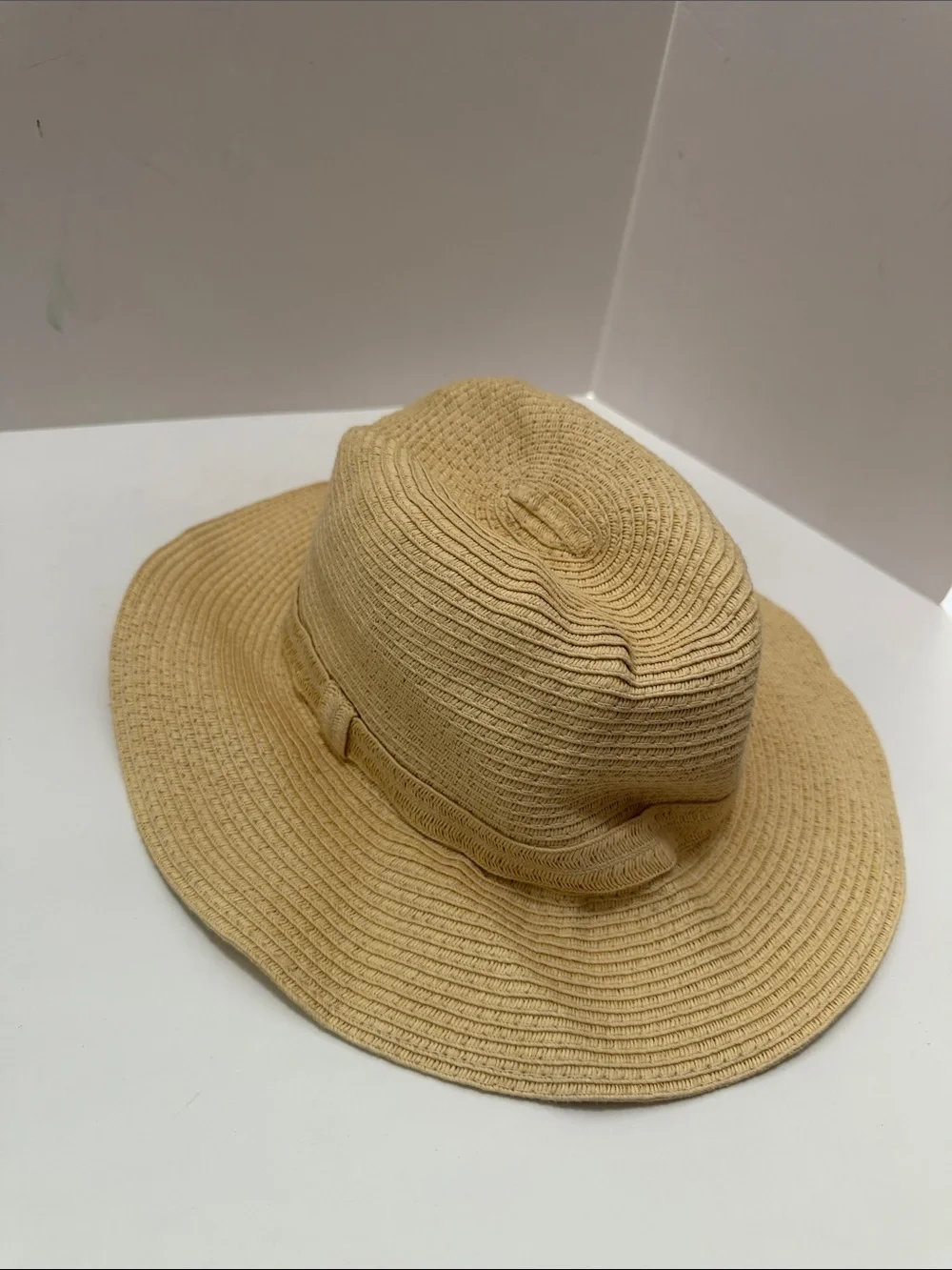 a new day Pale Yellow Straw Floppy Sun Hat